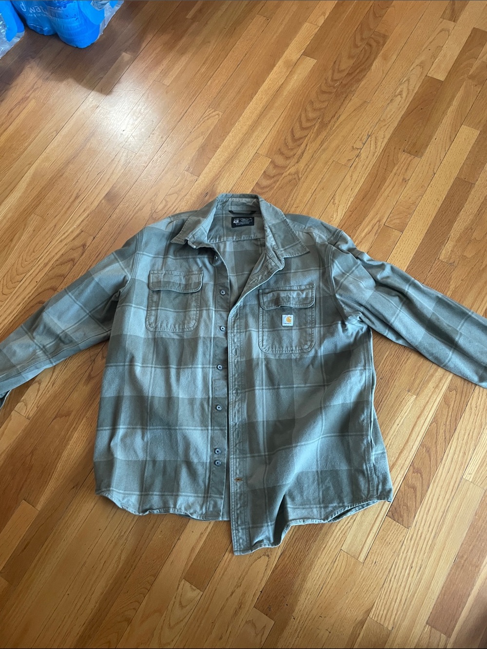 Carhartt Loose Fit Green Plaid Shirt